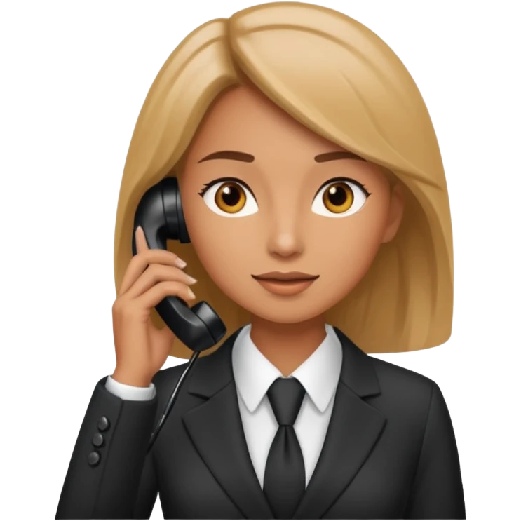 business woman talking on the phone emoji