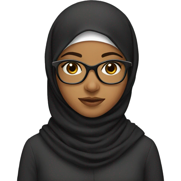 muslim girl with glasses  emoji