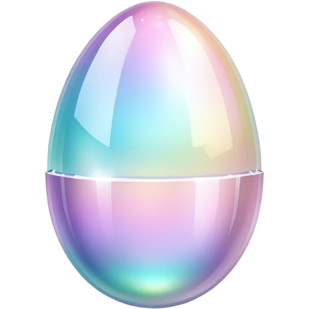 Sparkly glossy glittery Pastel iridescent glass crystal egg emoji