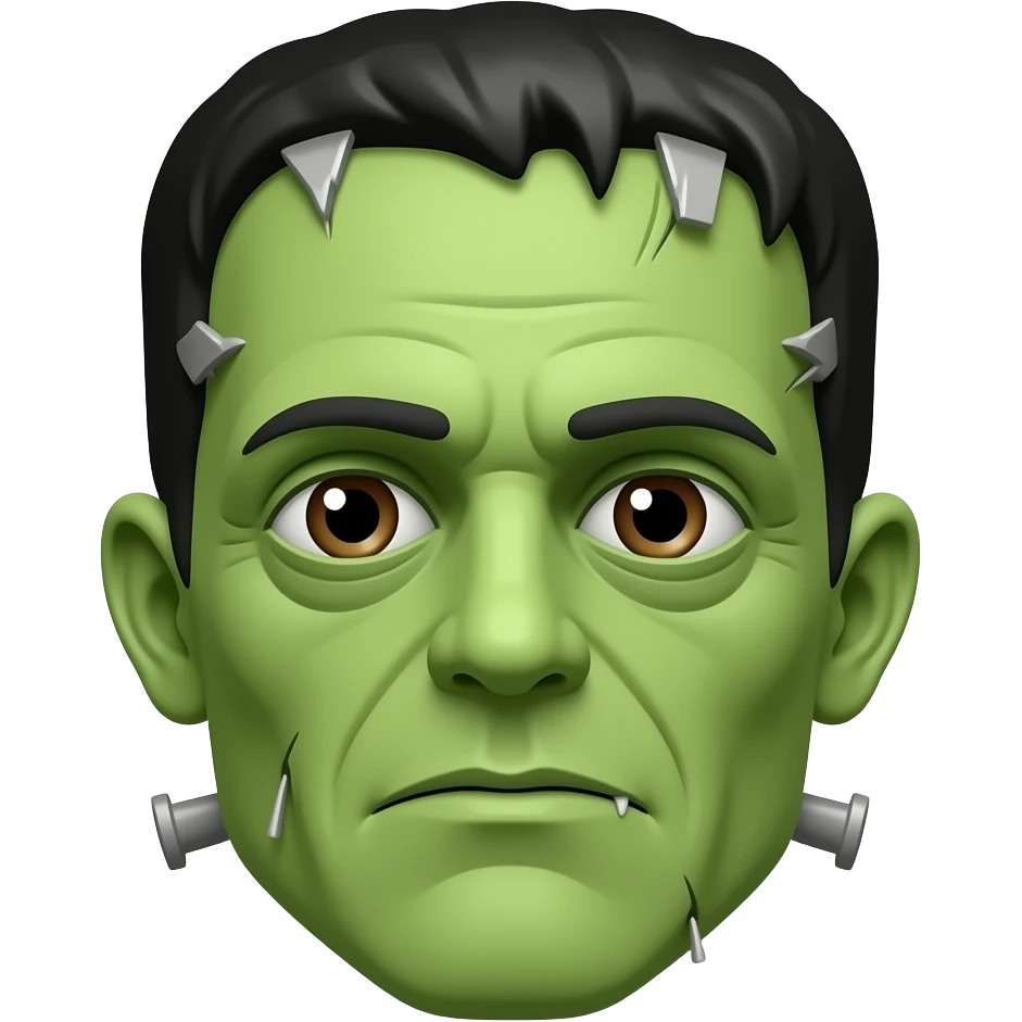 A Frankenstein face emoji