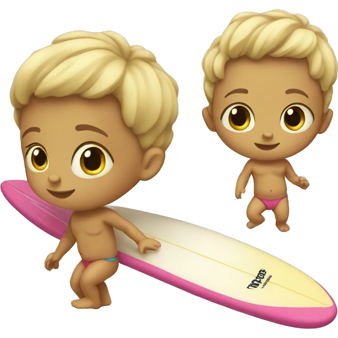 Surfing baby emoji