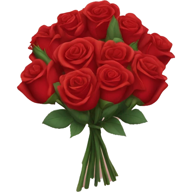 red rose bouquet emoji