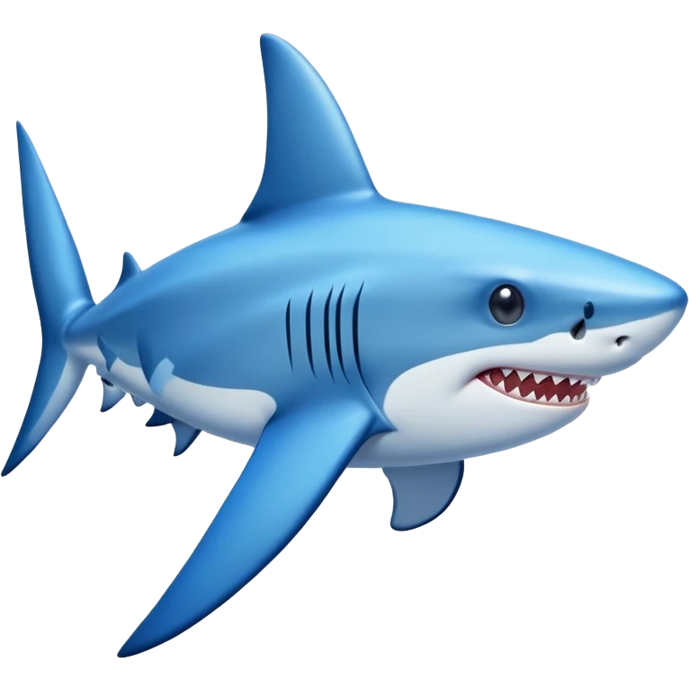 Tiburon con tenía azules emoji