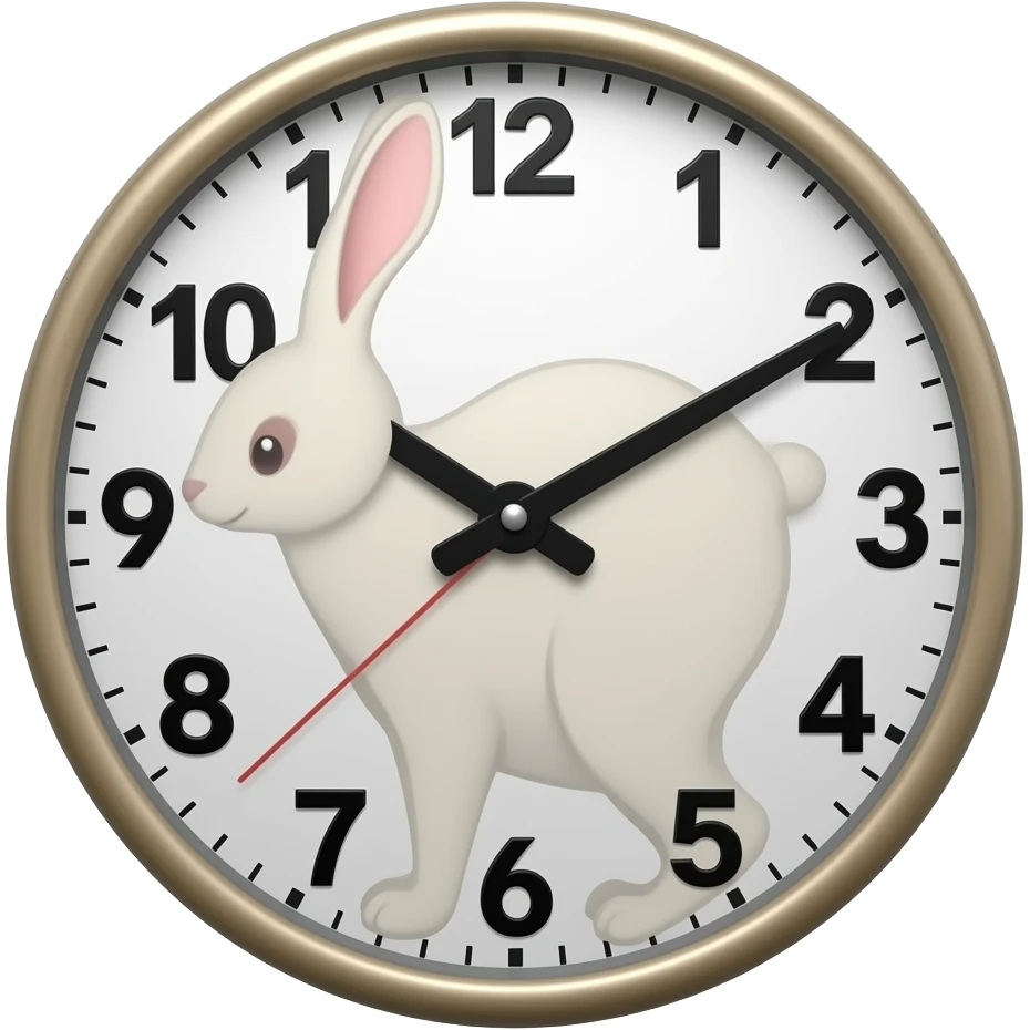 Coelho do relógio emoji