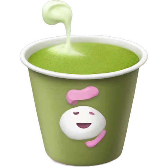 matcha in a pink cup emoji