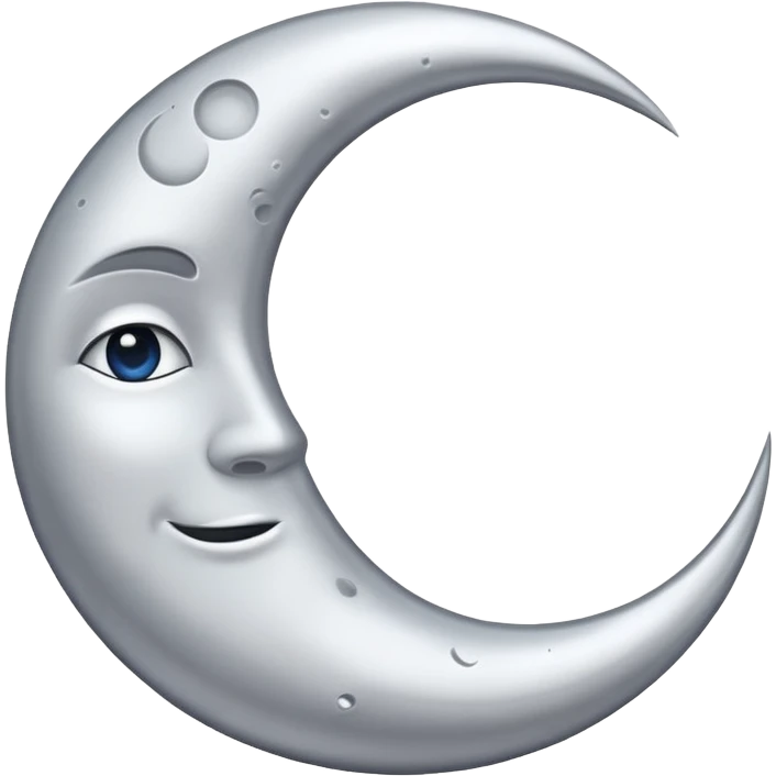 Right facing moon  emoji