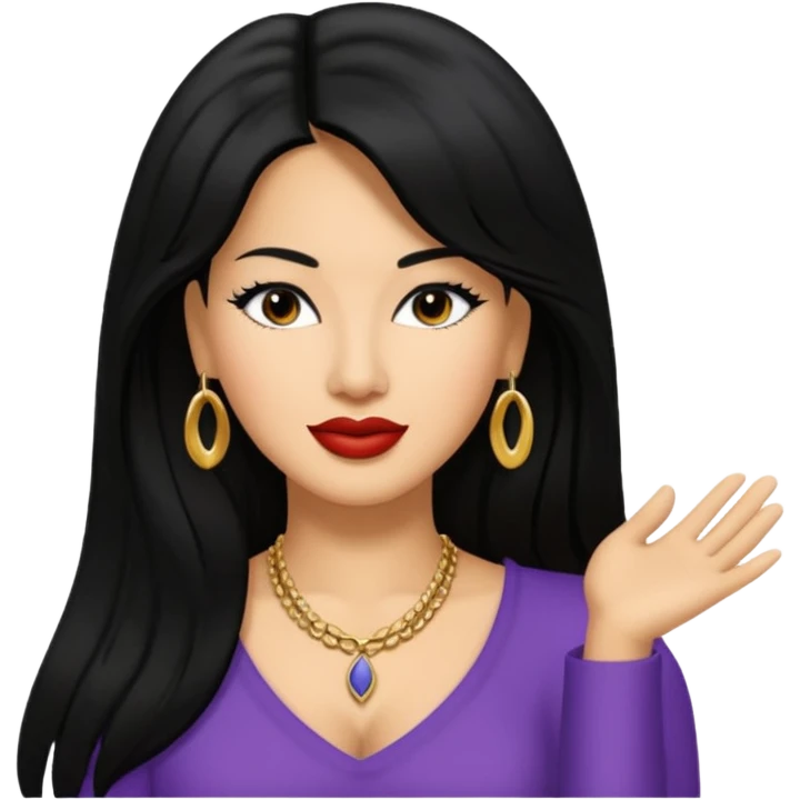 Selena Quintanilla with long hair emoji