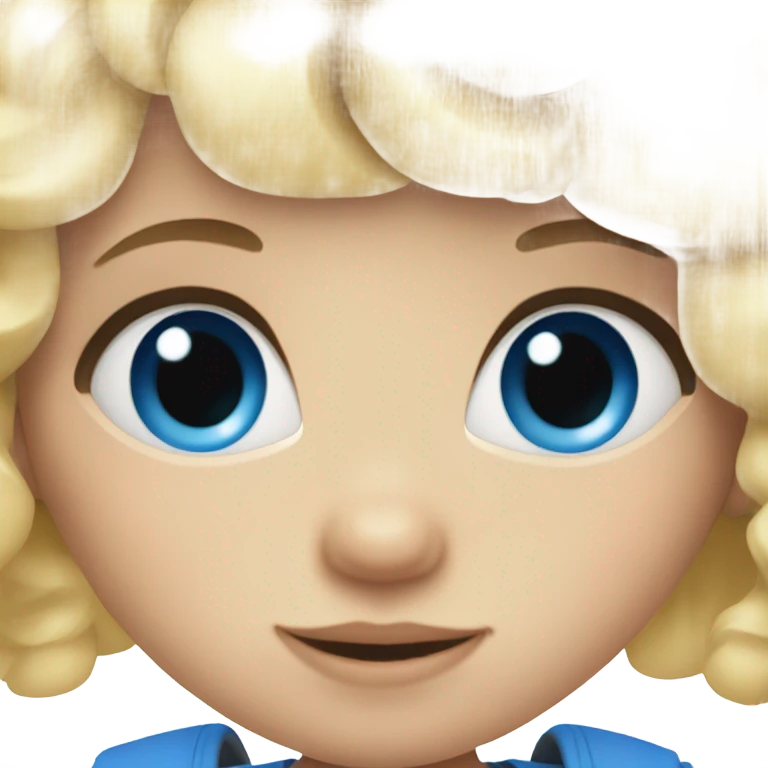 Toddler blondeish hair and blue eyes emoji