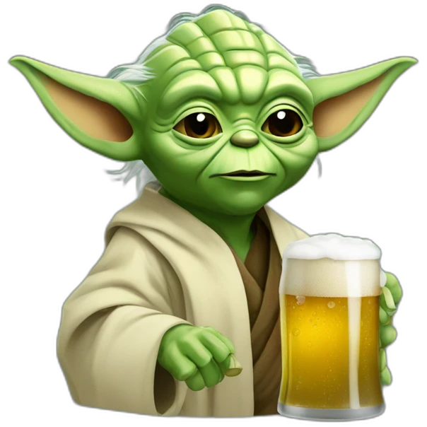 Yoda-drink-beer emoji