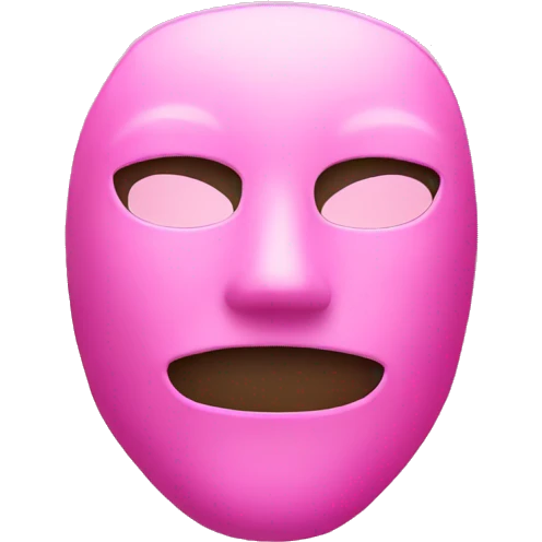 pink mask emoji