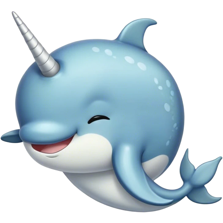 Meme-Worthy cute Sleeping Narwhal Portrait Emoji, Head resting peacefully with a contented smile, showcasing a luxuriously smooth form with a gentle tusk accent, eyes closed in a serene slumber, Simplified yet hilariously adorable features, highly detailed, glowing with a soft, drowsy glow, high shine, relaxed and utterly lovable, stylized with an air of playful laziness, bright and heartwarming, soft glowing outline, capturing the essence of a comically sleepy sea unicorn that feels destined to become the next viral sensation of adorable rest! emoji