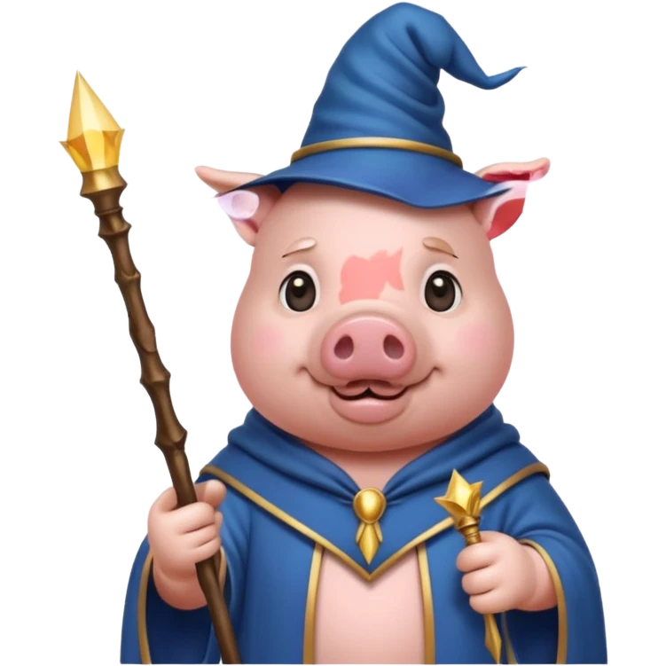 Поросенок волшебник emoji