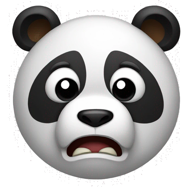 An angry panda  emoji
