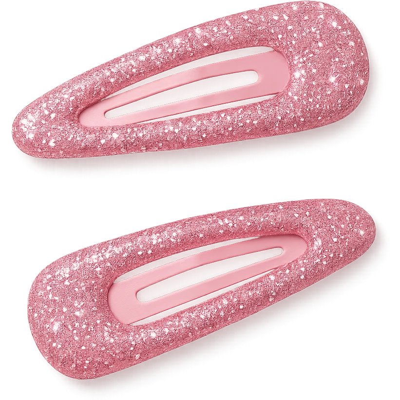 girly sparkling barrettes, pink, cute, shiny emoji