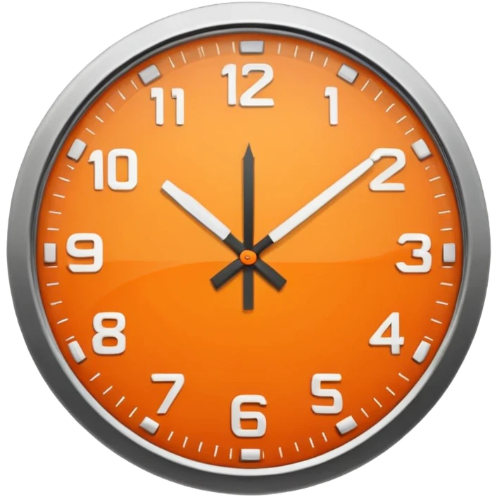 orange clock emoji