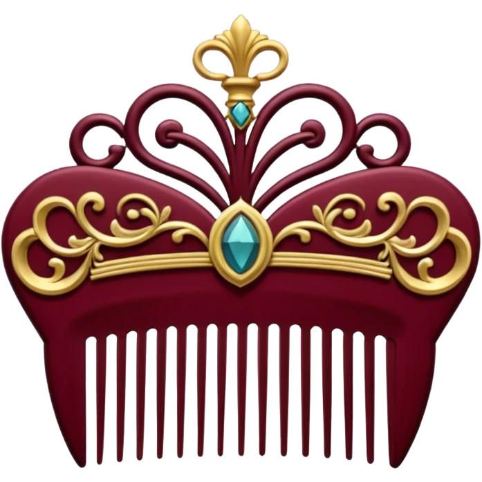 burgundy royal comb emoji
