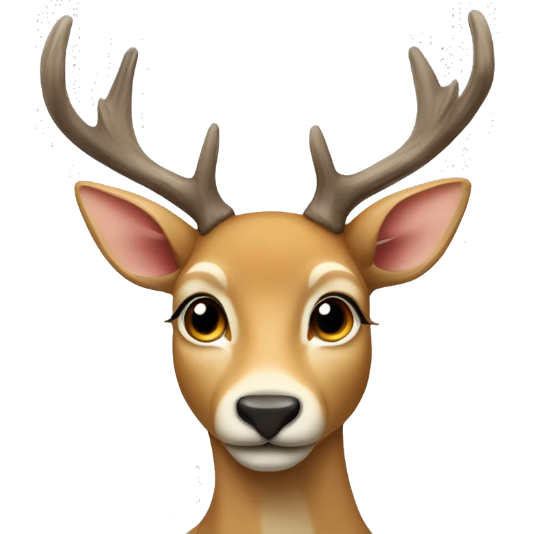 Deer ￼with a cat a it’s back emoji