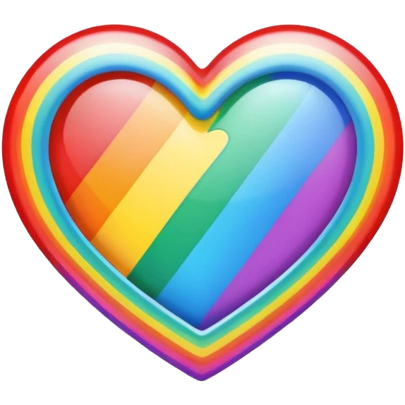 heart with a rainbow border emoji
