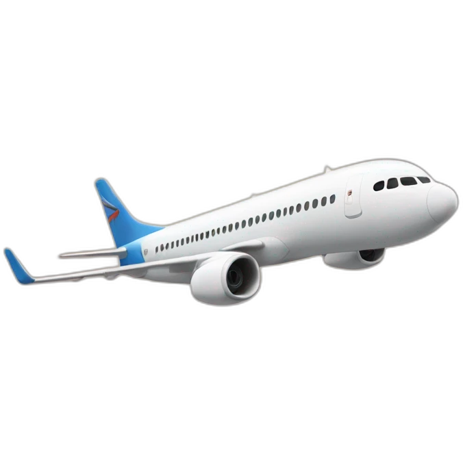 Avion avec des jeambe emoji