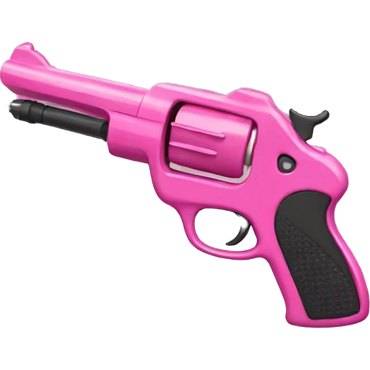 Pink gun with bow emoji