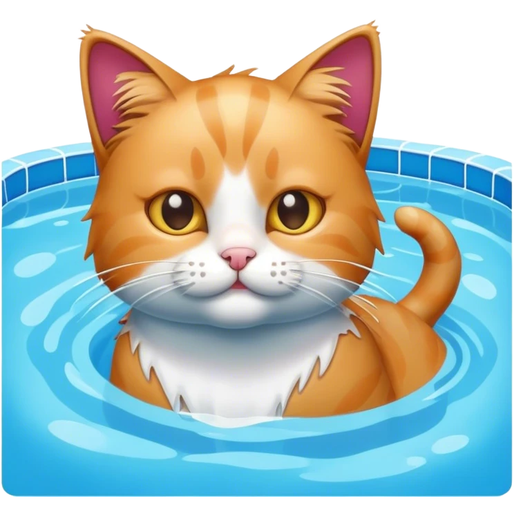Cat in a pool emoji