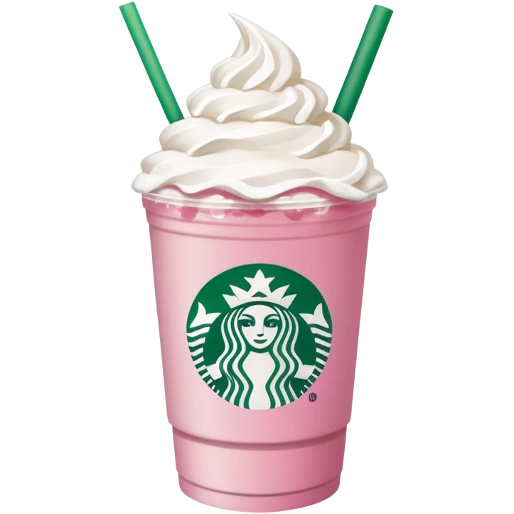 pink drink from star bucks that has the logo whip cream emoji