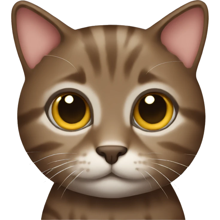Brown haired cat emoji