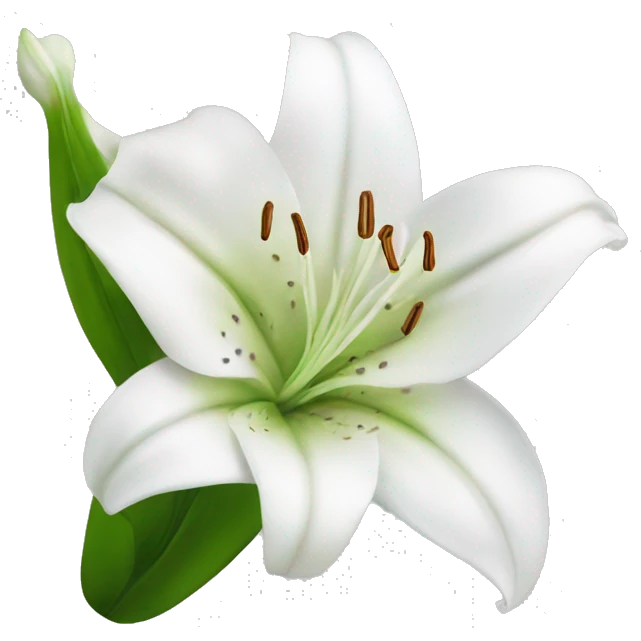 White Liliya flower emoji
