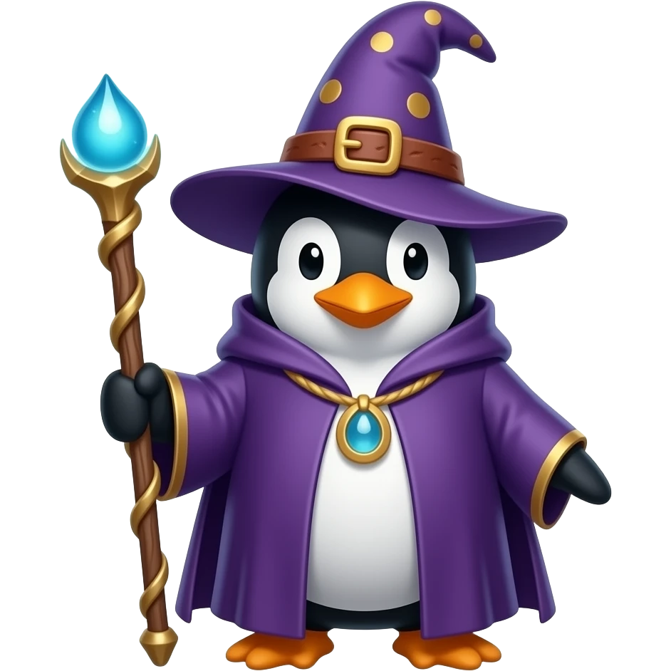 Penguin Wizard emoji