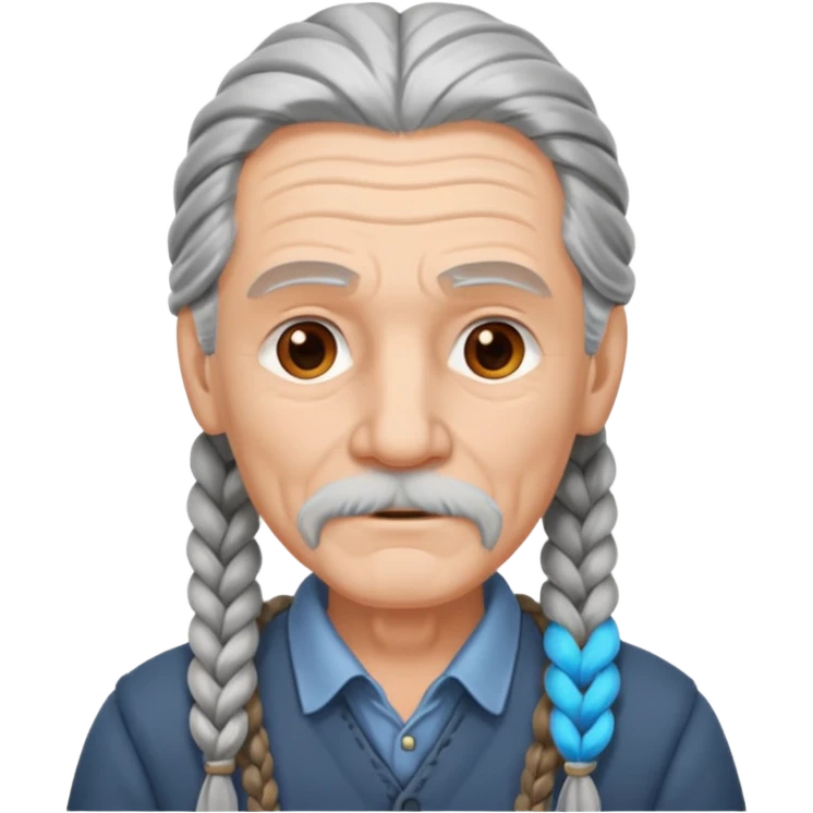 elves with braided hair old man emoji