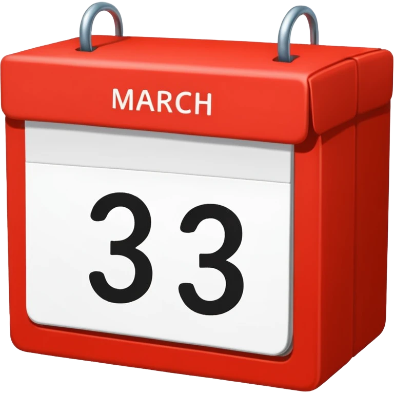muestrame una fecha de calendario con la fecha "3 de marzo" emoji