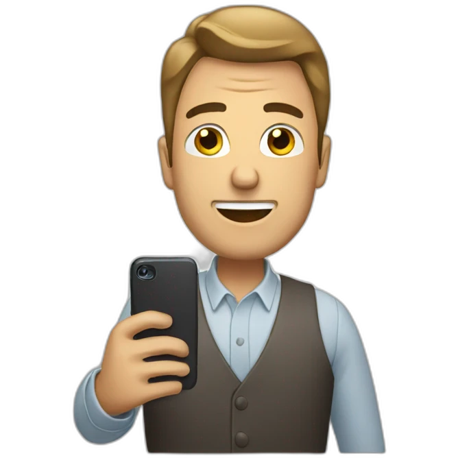 Man with phone  emoji