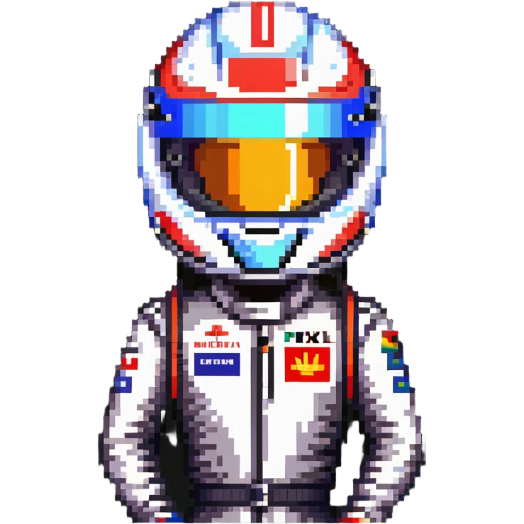 Formula 1 racing driver with helmet emoji
