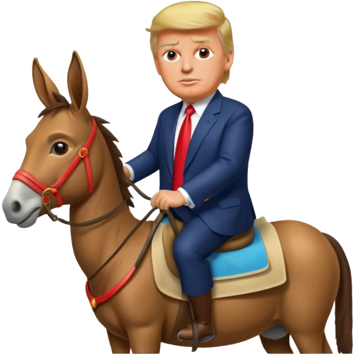 ترامپ سوار بر خر  emoji