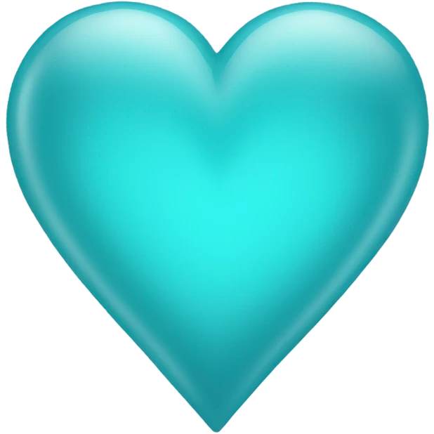 Aqua blue heart emoji