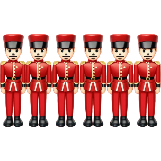 red glitter army emoji