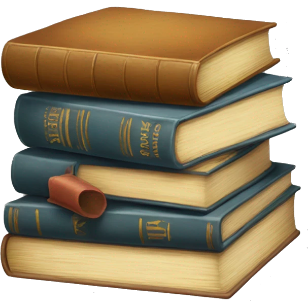 Stack of vintage books emoji
