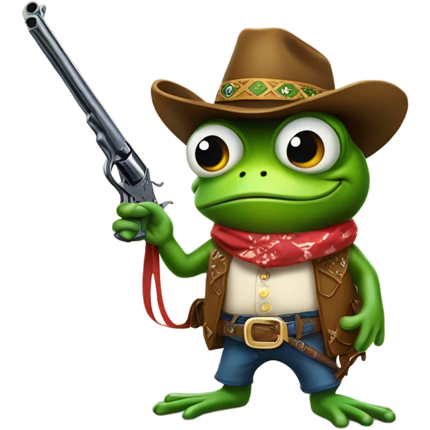 cowboy frog  emoji