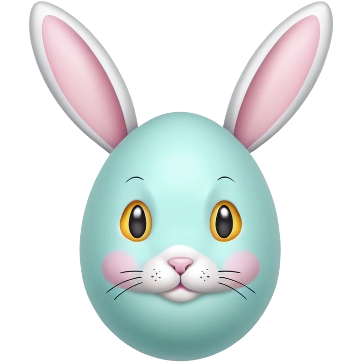 easter egg with bunny ears emoji