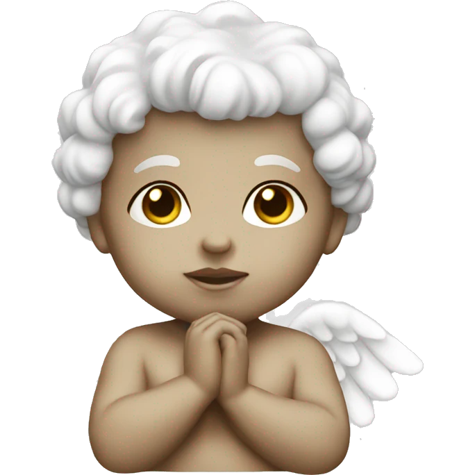  white baby angel statue emoji