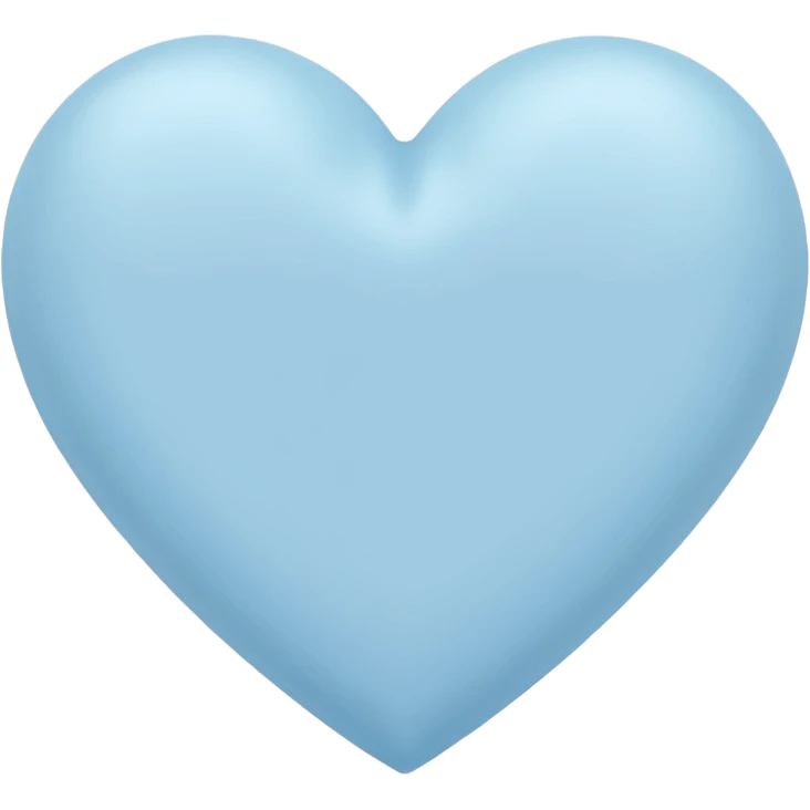 Pastel blue heart emoji
