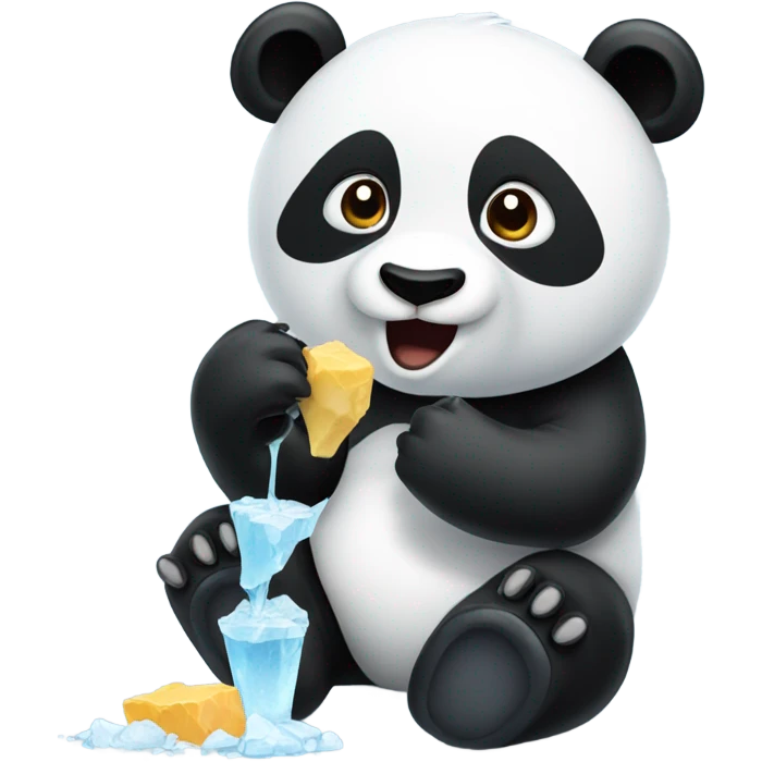 Panda eating ice  emoji