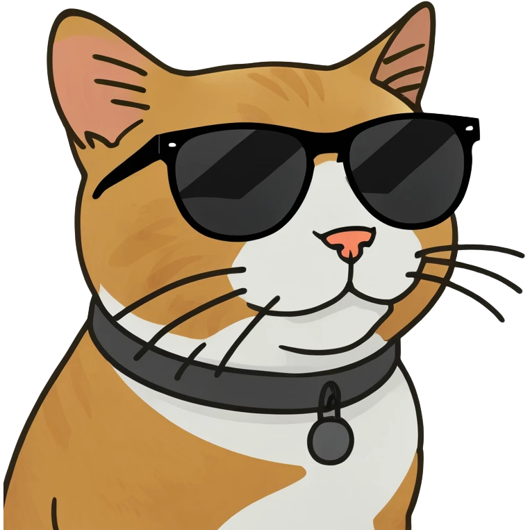 Cat with sunglasses emoji