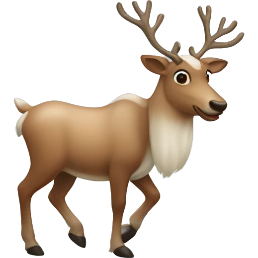Reindeer pulling sleid emoji