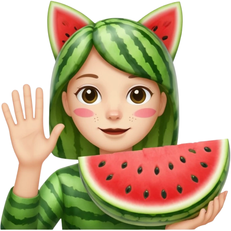 Combine 😼🍉👋 emoji