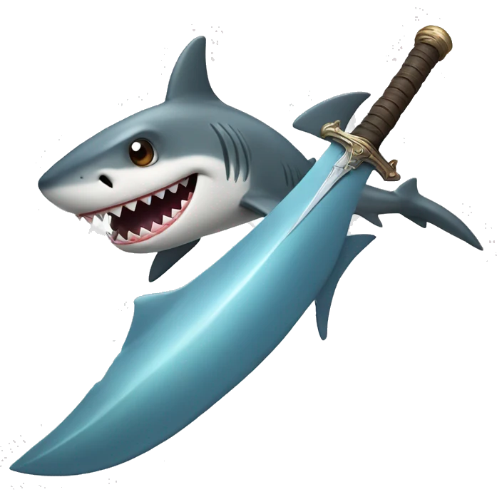 shark with a sword emoji