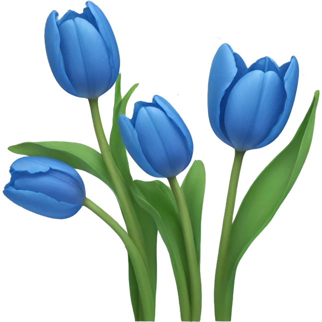 Blue tulips emoji
