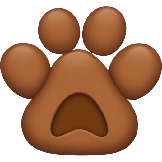 brown pet paws emoji