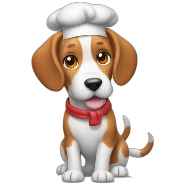 Beagle dog cooking  emoji