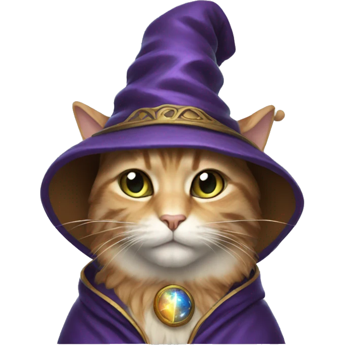realistic wizard cat  emoji